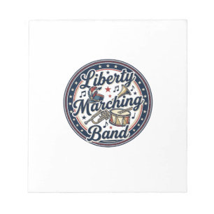 Liberty Marching Band Patriotische Mars Muziek Notitieblok