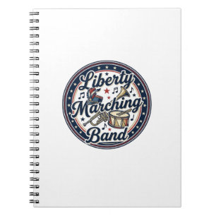 Liberty Marching Band Patriotische Mars Muziek Notitieboek
