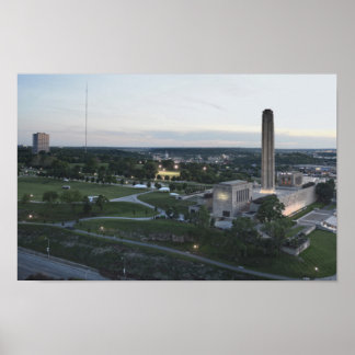 Liberty Memorial en BMA-gebouw, Kansas City, Mi Poster