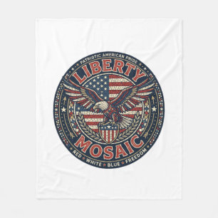 Liberty Mozaïek Patriottisch Patriottisch Mozaïek Fleece Deken