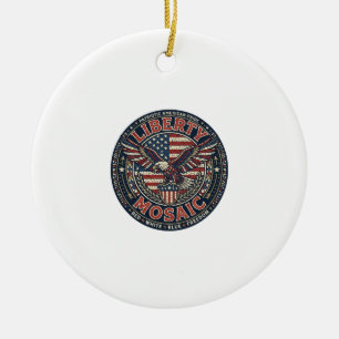 Liberty Mozaïek Patriottisch Patriottisch Mozaïek Keramisch Ornament
