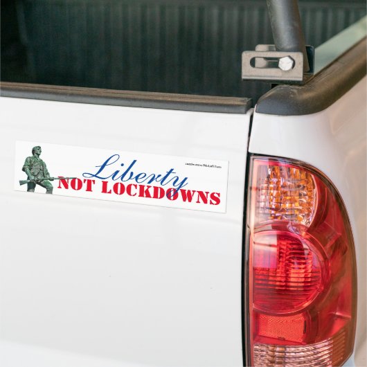 Liberty Not Lockdowns Bumper Sticker (Sur camion)