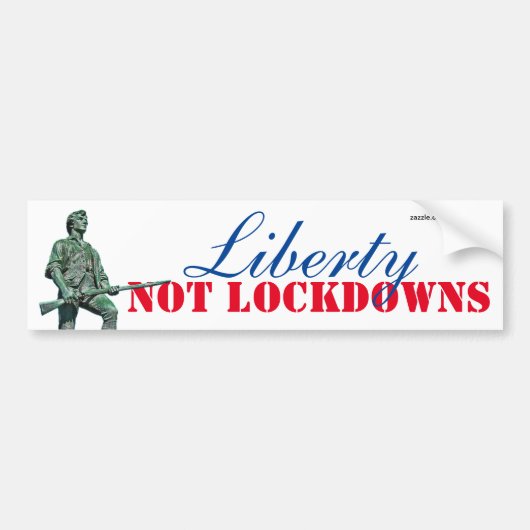 Liberty Not Lockdowns Bumper Sticker (Voorkant)