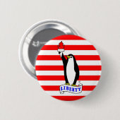 Liberty Penguin Flag Button (Voorkant /achterkant)