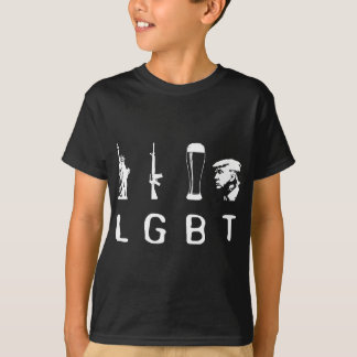 Liberty Pistolen Bier Trump LGBT GIF T-shirt