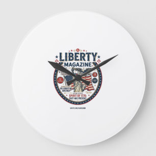 Liberty Popsicle Patriottisch Patriotisch Ijslolly Grote Klok