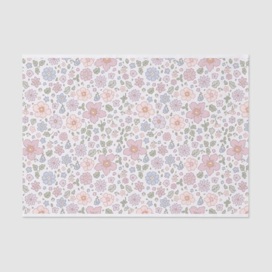 Liberty Print Ditsy Bloemen Tissuepapier (Voorkant)