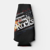 LIBERTY ROCKS  Amerikaanse vlag Flesjeskoeler (Voorkant)