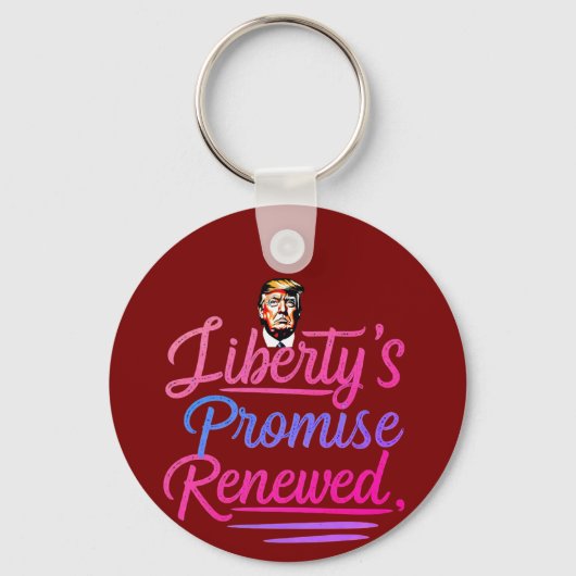 Liberty’s belofte vernieuwd met Donald Trump Sleutelhanger (Voorkant)