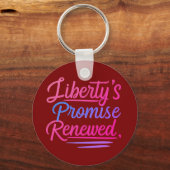 Liberty’s belofte vernieuwd met Donald Trump Sleutelhanger (Achterkant)