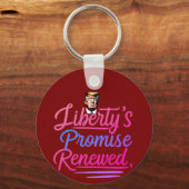 Liberty’s belofte vernieuwd met Donald Trump Sleutelhanger (Voorkant)