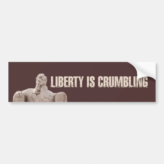Liberty s'effondre Sticker pare-chocs (Devant)