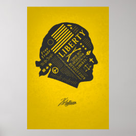 LIBERTY SERIES - Thomas Jefferson Abstract Gedacht Poster