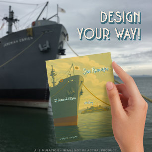 Liberty Ship SS Jeremiah O'Brien Alcatraz Travel Briefkaart