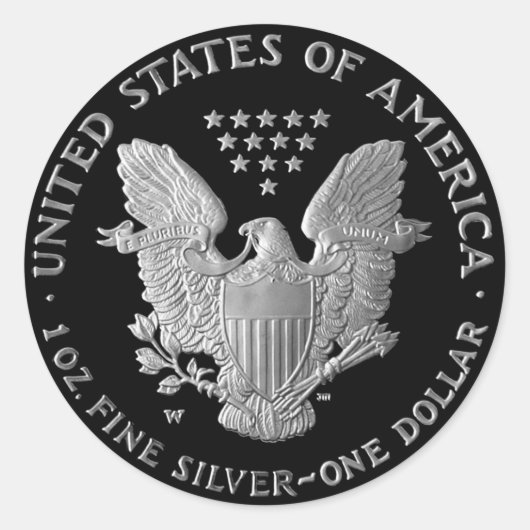 Liberty Silver Dollar Tail 2006 Ronde Sticker (Voorkant)