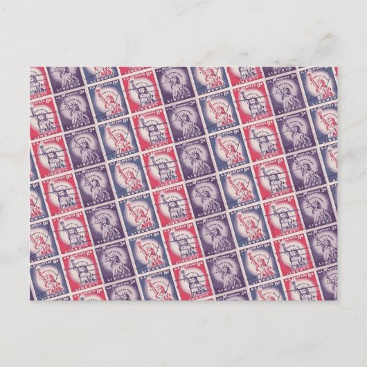 Liberty Stamps Collage Briefkaart (Voorkant)