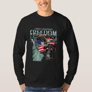 Liberty Unleashed Freedom Embrace Eagle Beeld van T-shirt