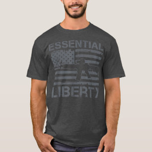 LibertyPro Pistool Rights Ar15 Freedom US Flag961 T-shirt