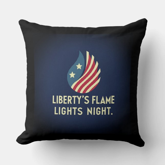 Liberty's Flame Lights Night Kussen (Voorkant)