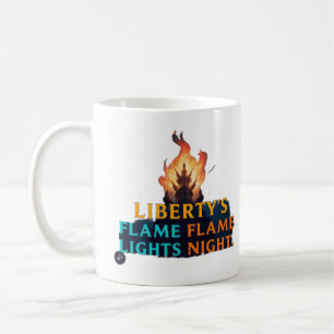 Liberty's Flame verlicht de nacht Koffiemok