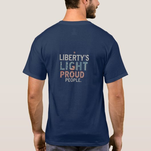 Liberty's Light Proud Mensen T-shirt (Achterkant)