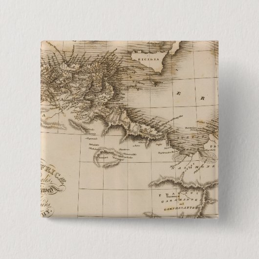 Libië, Afrika Vierkante Button 5,1 Cm (Voorkant)