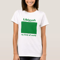 Libië Vlag + Kaart + Tekst T-shirt