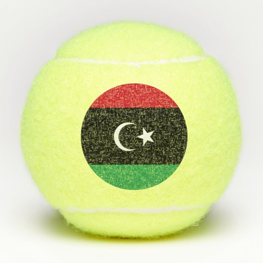 Libië vlag tennisballen (Voorkant)