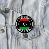 Libische ronde Embleem Button 7,6 Cm (In situ)