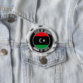 Libische ronde Embleem Button 7,6 Cm (In situ)