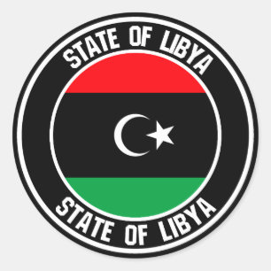 Libische ronde Embleem Sticker