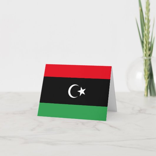 Libische vlag kaart (Voorkant)