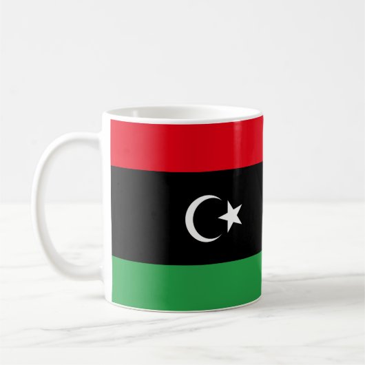 Libische vlag Keramische Mok (Links)