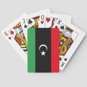 Libische vlag pokerkaarten