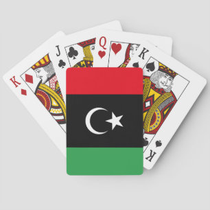 Libische vlag pokerkaarten