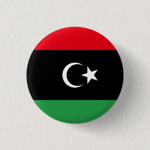 Libische vlag, vlag van Libië Ronde Button 3,2 Cm