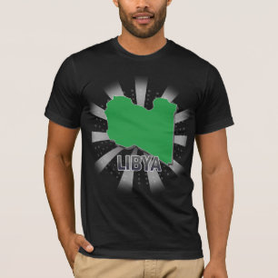 Libische vlaggenkaart 2.0 t-shirt
