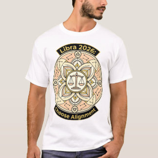 Libra 2026 Zodiac Scales Mandala – Balance & Harmo T-shirt