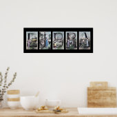 LIBRA  Alfabet Letter Name Art Poster (Keuken)