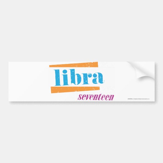 Libra Aqua Bumpersticker (Voorkant)