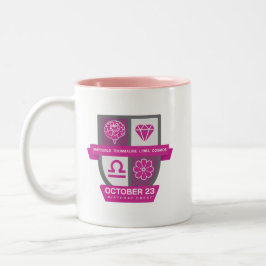 Libra Birthday Crest™ for October 1-23 Mug Tweekleurige Koffiemok