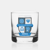 Libra Birthday Crest™ for September 23-30 Whisky Glas (Achterkant)