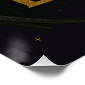 Libra Black Angel Zodiac Glossy Poster (Coin)