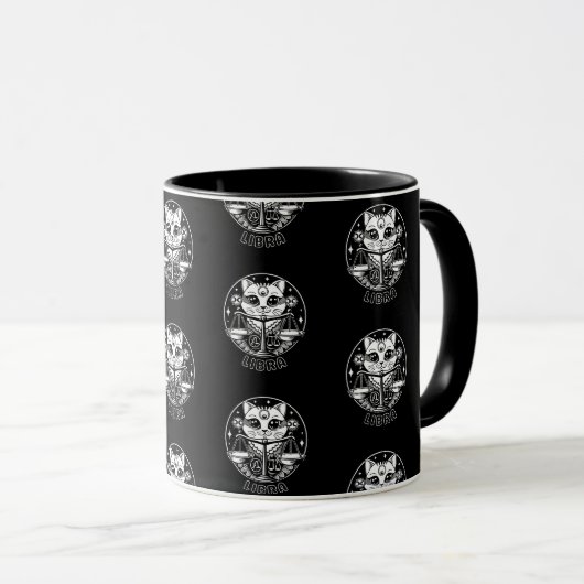 Libra Chat Mug (Style 1) (Devant droit)