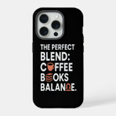 Libra Coffee Books Balance iPhone Case (Verso)