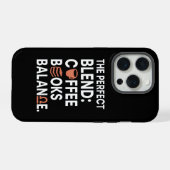 Libra Coffee Books Balance iPhone Case (Verso Horizontal)