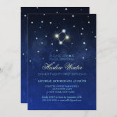 Libra Constellation Birthday Party Kaart (Voorkant / Achterkant)