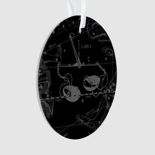 Libra Constellation Hevelius 1690 Engraving Style Ornament (voorkant)