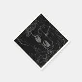 Libra Constellation Hevelius 1690 Map on Black Servetten (Hoek)