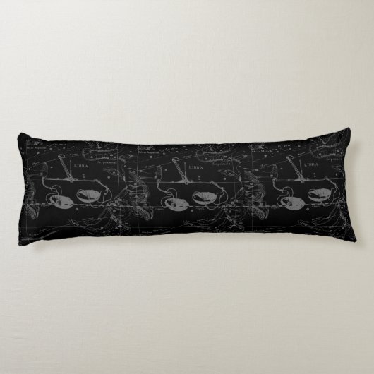 Libra Constellation Hevelius circa 1690 Lichaamskussen (Achterkant)